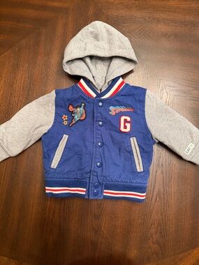 Baby Gap Superman Varsity Jacket 12–18M Hooded DC Comics
